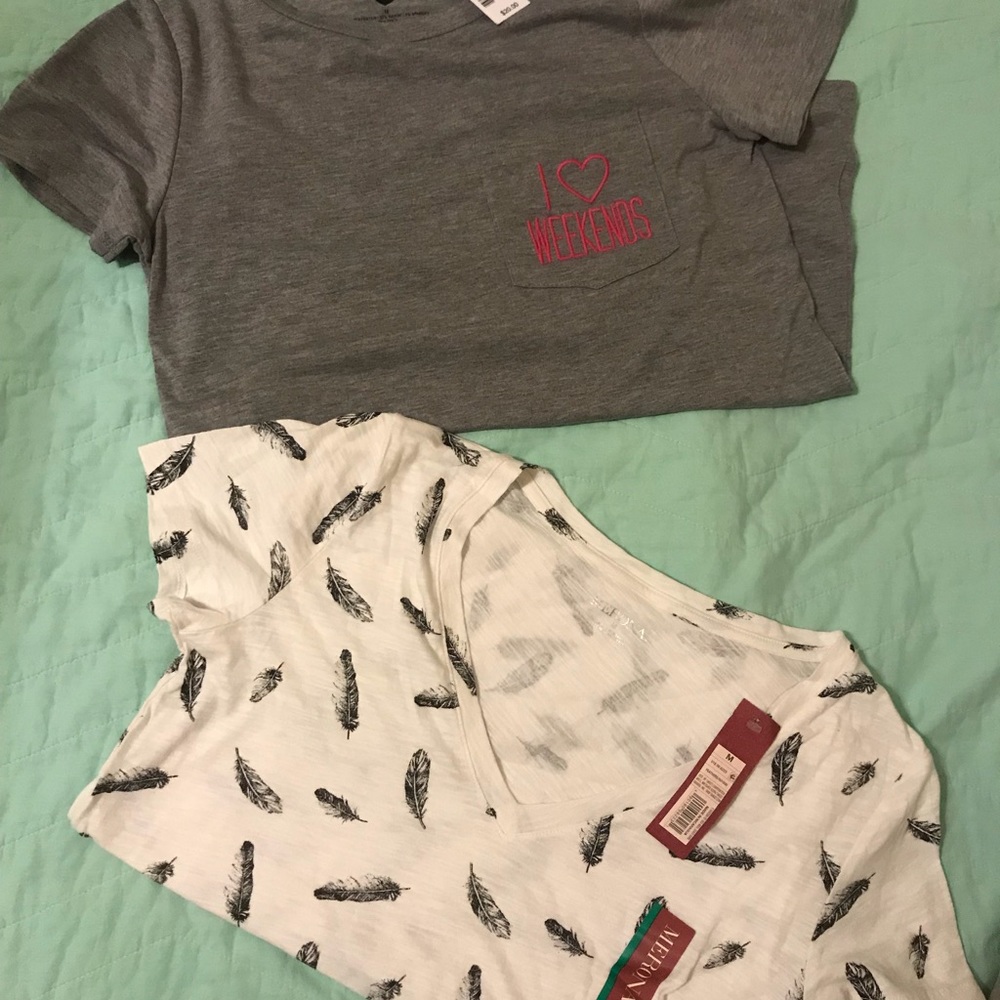 TWO TEE SHIRTS